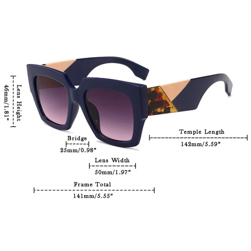 💫LA GAYNOR BLACK OVERSIZED WOMANS SUNGLASSES *NWT